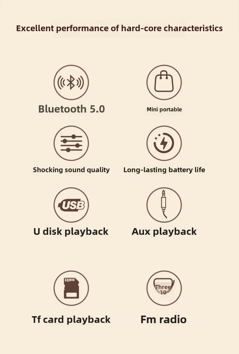 FM Radio Retro Bluetooth Speaker