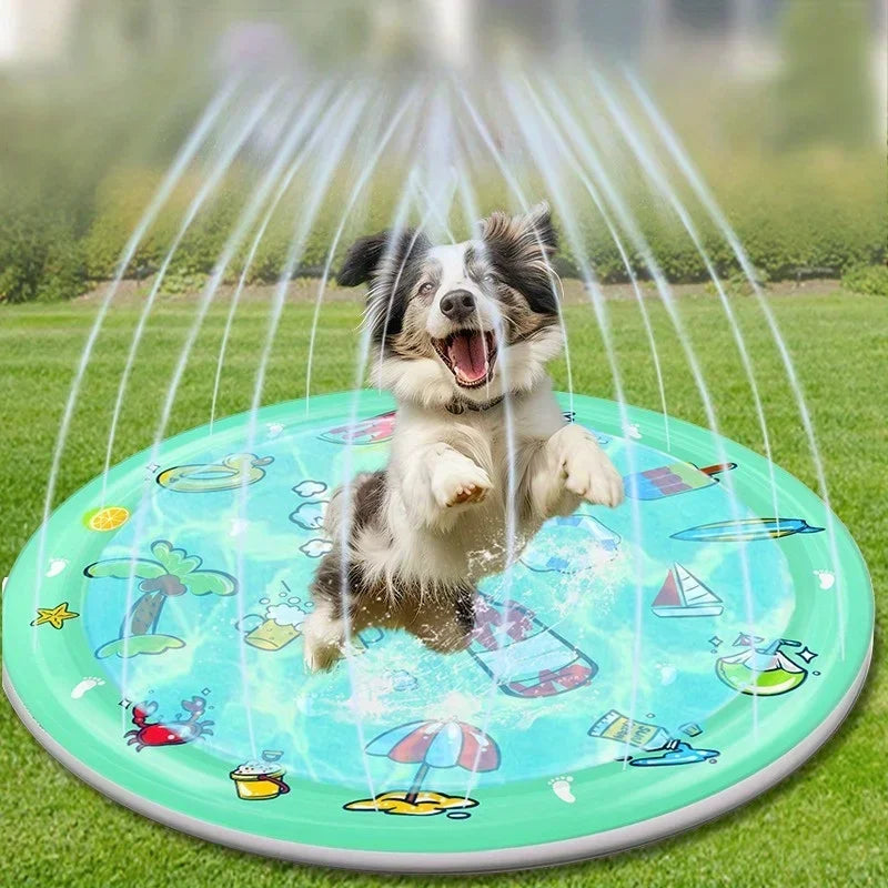 Water Sprinkler Pad Play Cooling Dog Mat