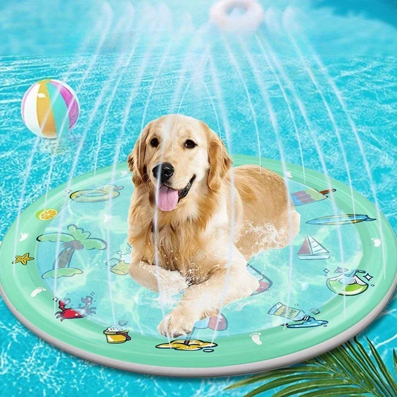 Water Sprinkler Pad Play Cooling Dog Mat