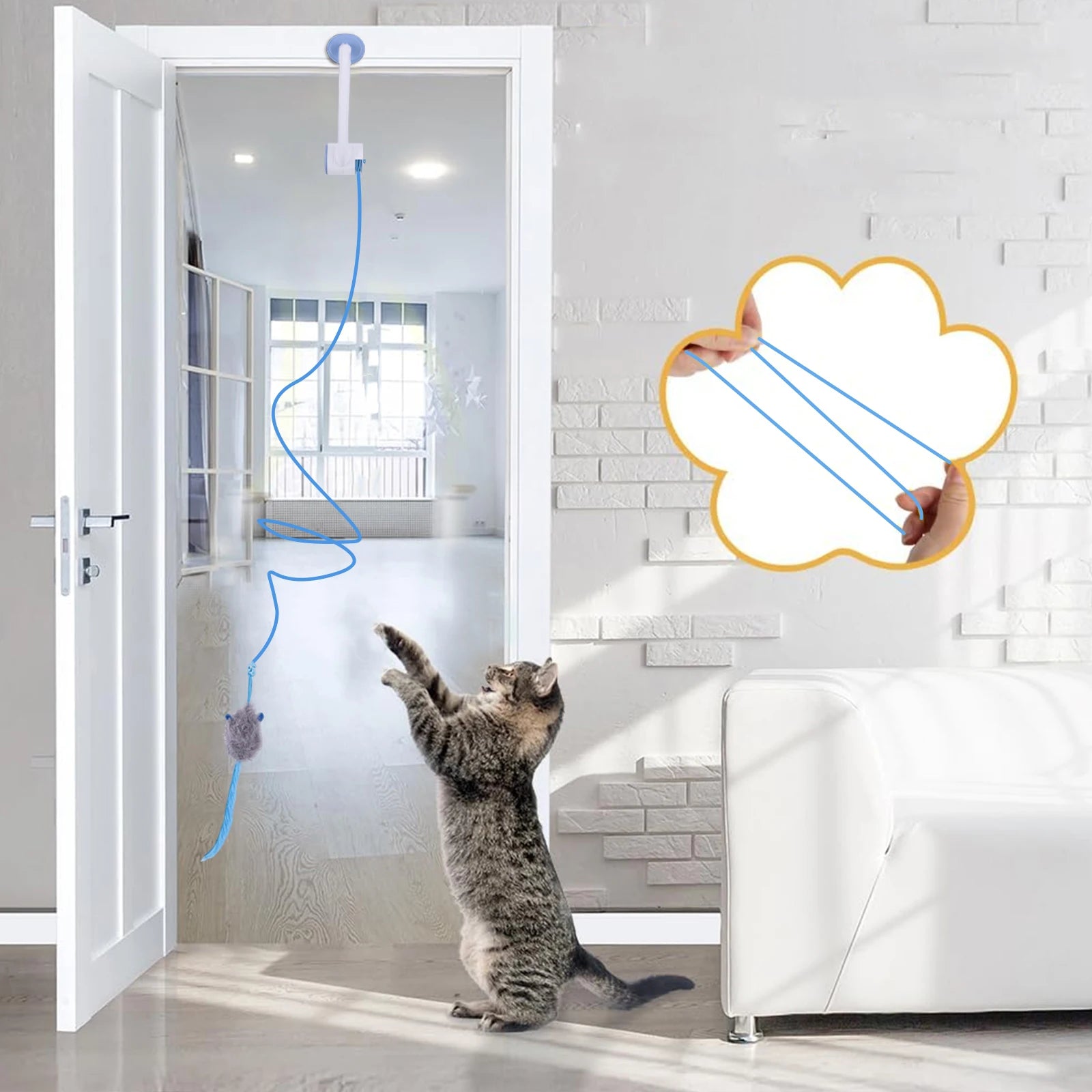 Interactive Door Hanging Cat Toy