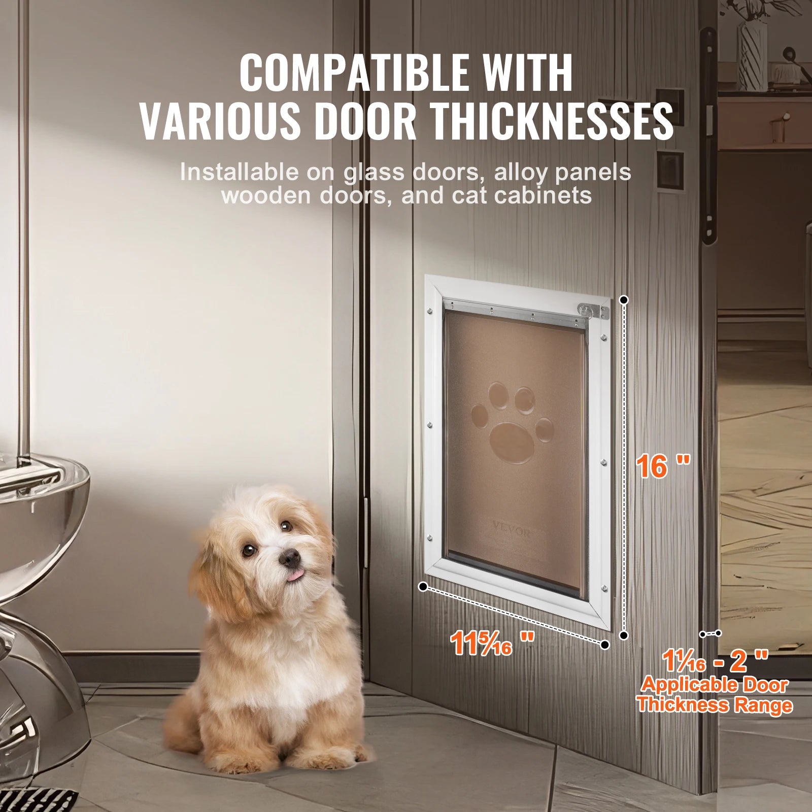 Pet Door  with Lock and Flap System