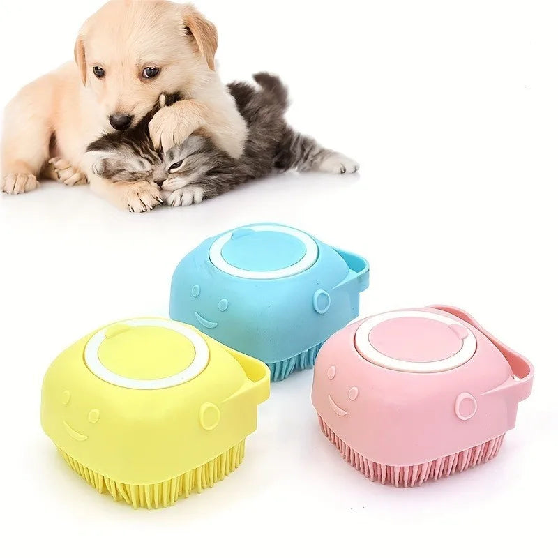 Shampoo Dispensing Dog Bath Brush 🐶