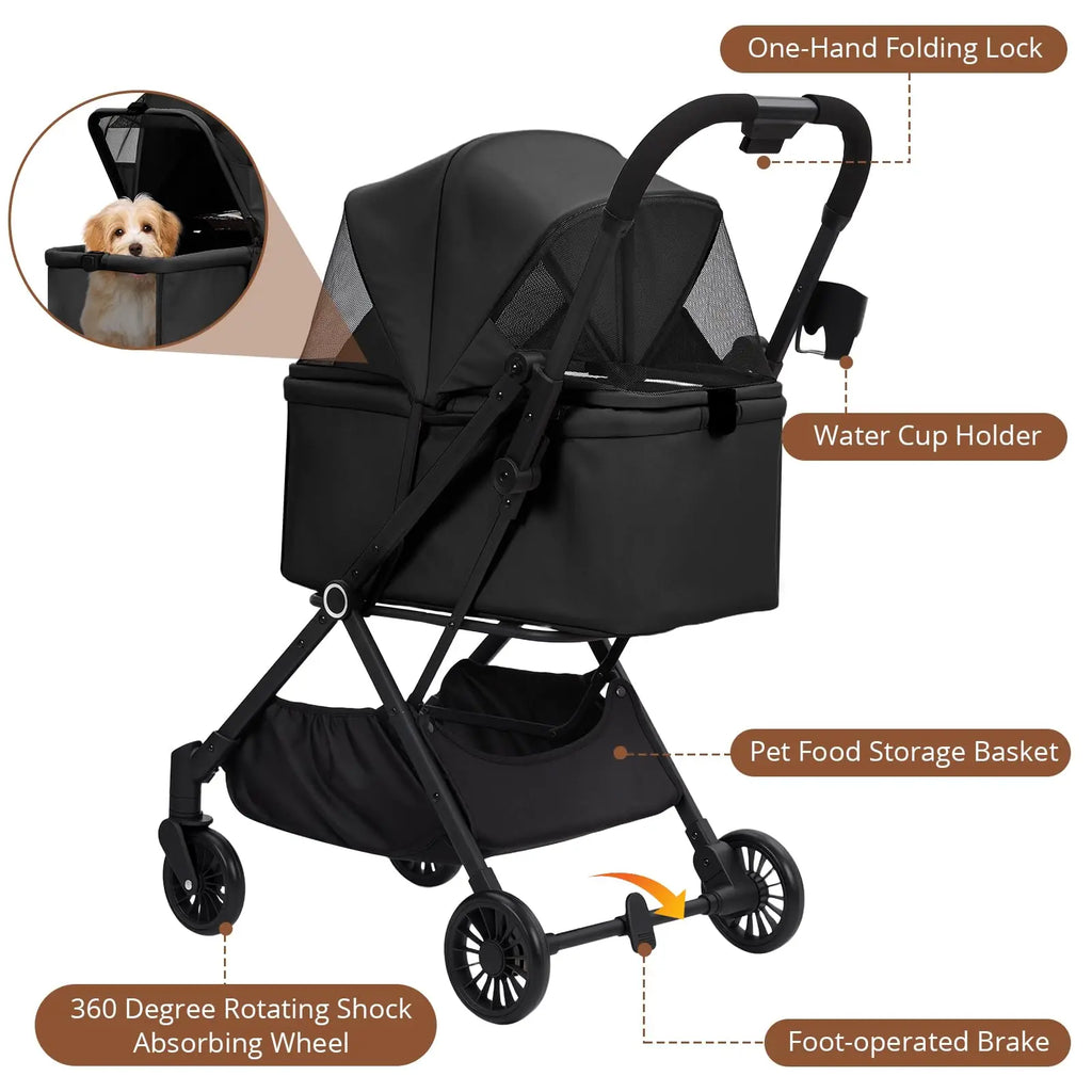 Foldable Lightweight Dog Stroller