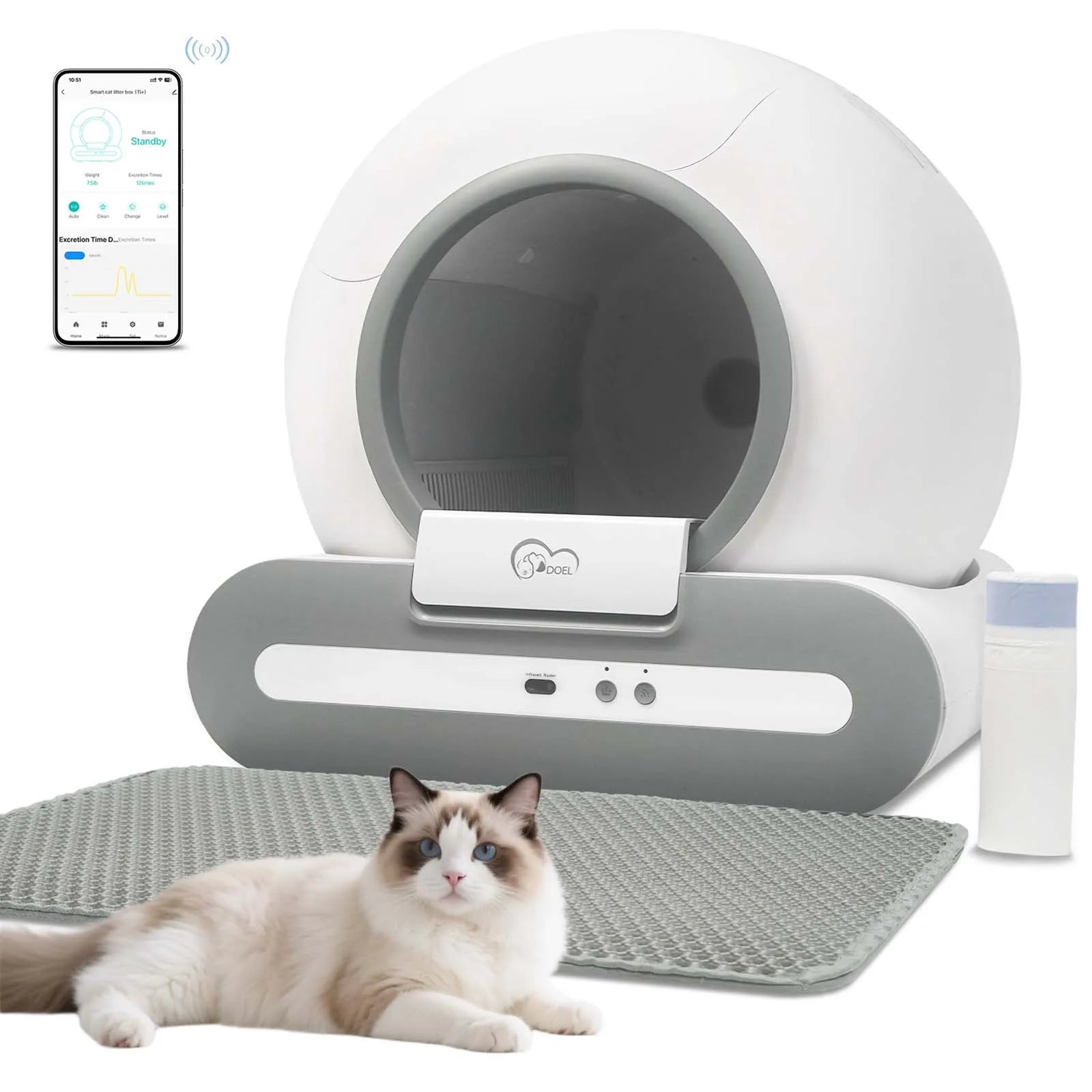 App Controlled Self-Cleaning Litter Box