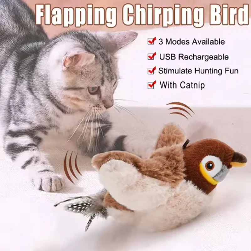 Rechargeable Chirping Flapping Bird Touch Activated