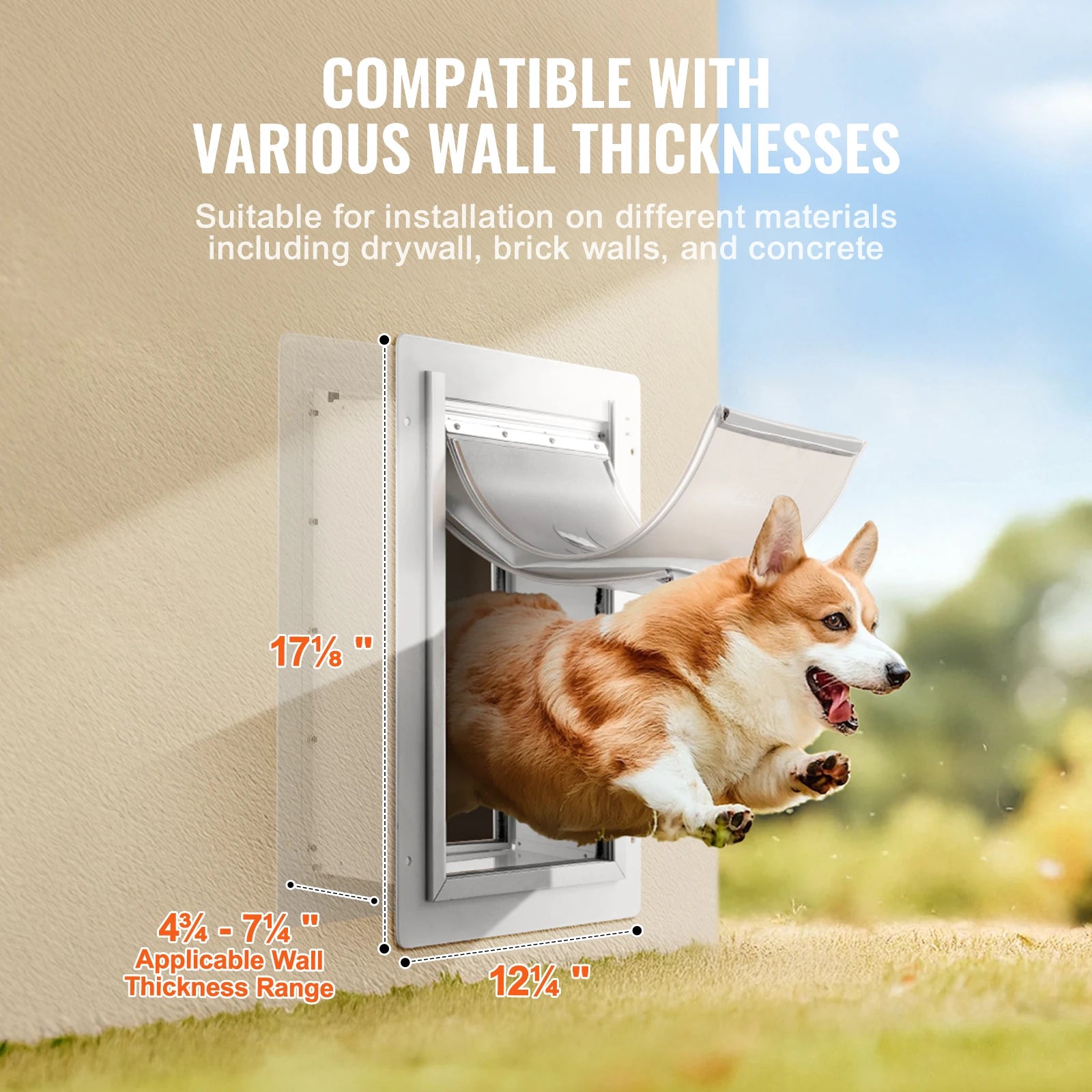 3-Flap System  Pet Door with Lock