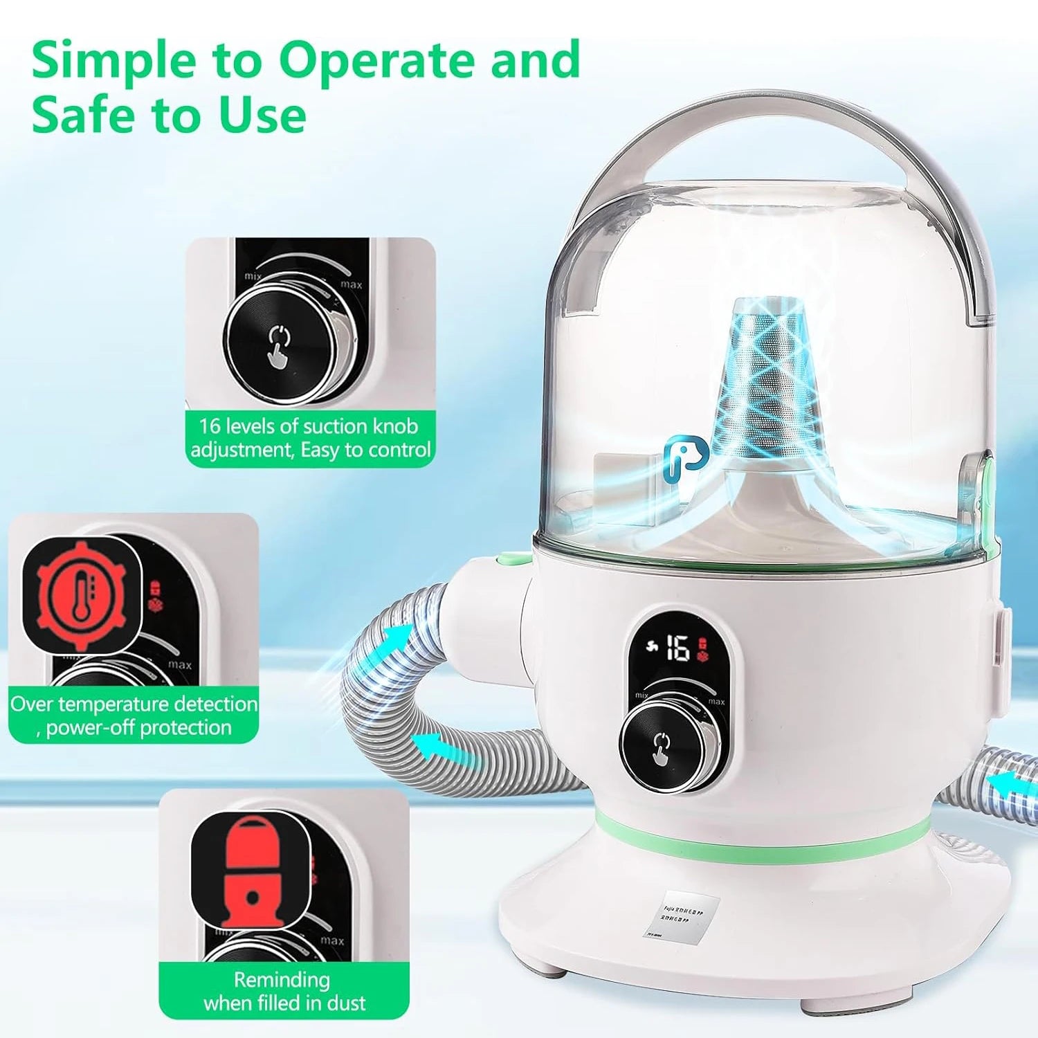 Pet Grooming Kit with Vacuum