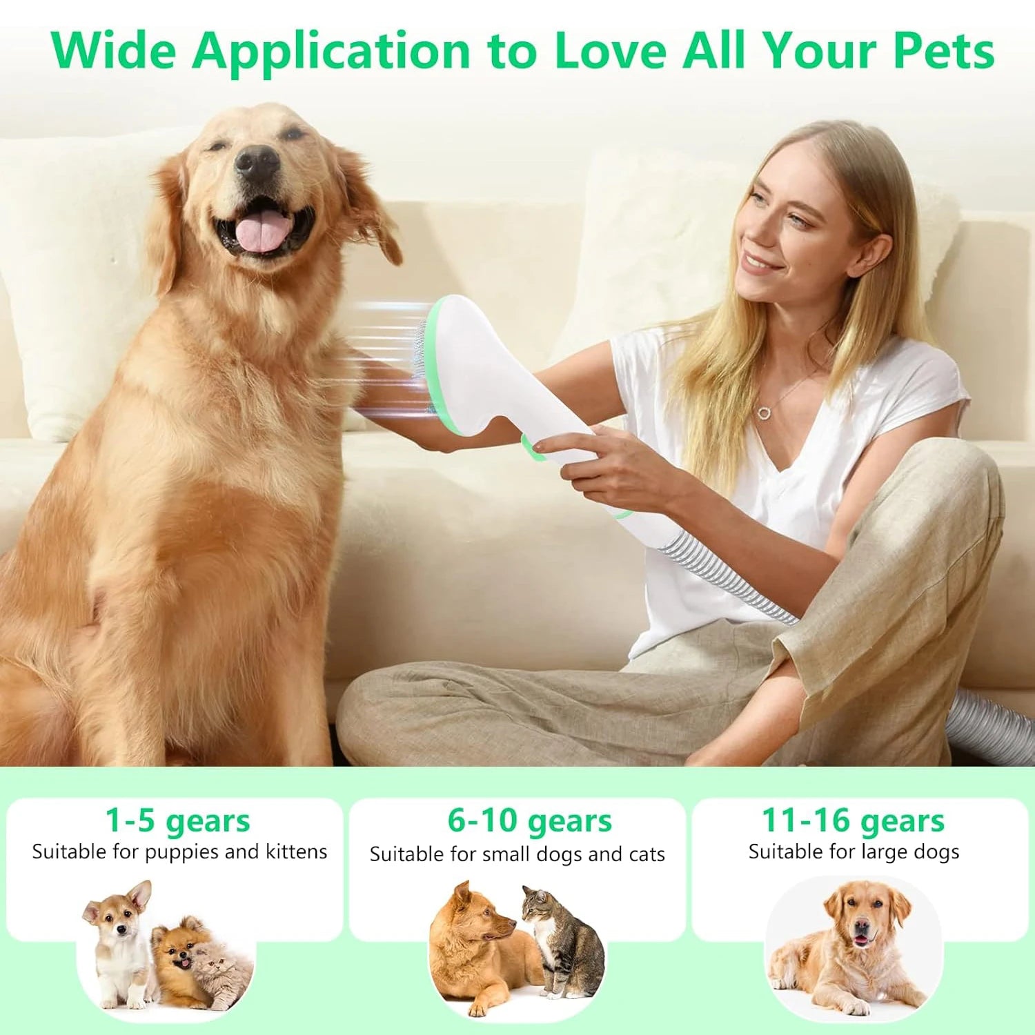 Pet Grooming Kit with Vacuum